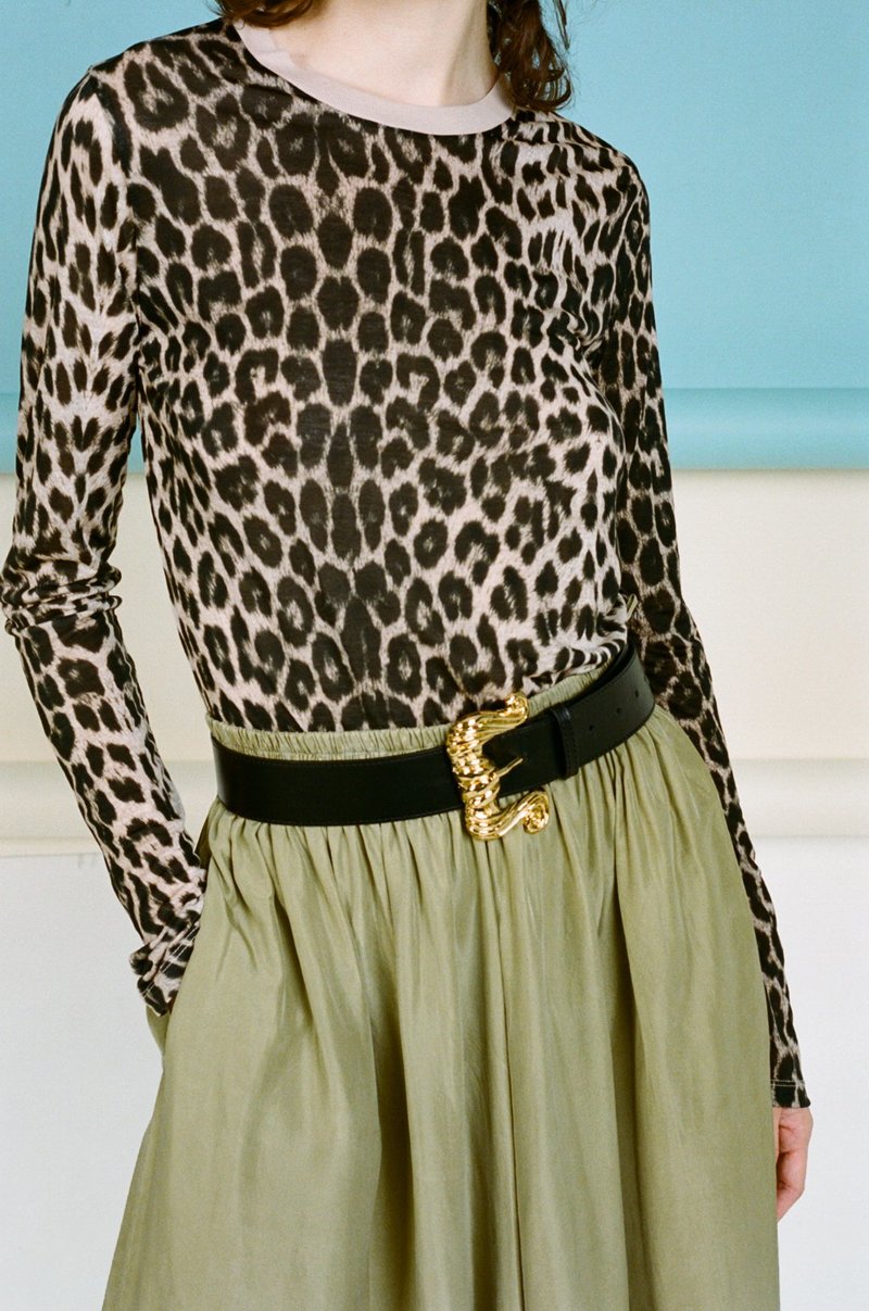 トップス Baserange 23SS leopard long sleeve tee Bamboo Lyocell in Leopard & Tiger | Basics in Natural and