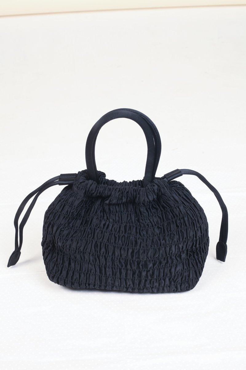トートバッグ Hi Elsie Bag - Ruched Black The Elsie Bag - Black Suede – HSFT