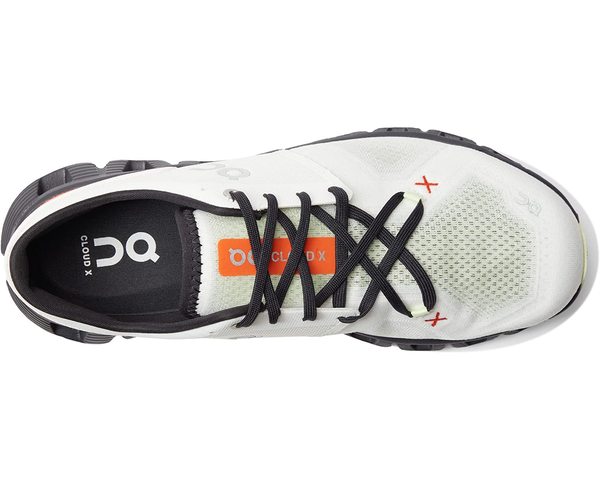 On Cloud X 3 Mens Running Shoes Ivory Flame Lace Up Low Trainer Size 10.5 ON Running Cloud X 3 Sneakers - Ivory/Flame | Garmentory main image 4