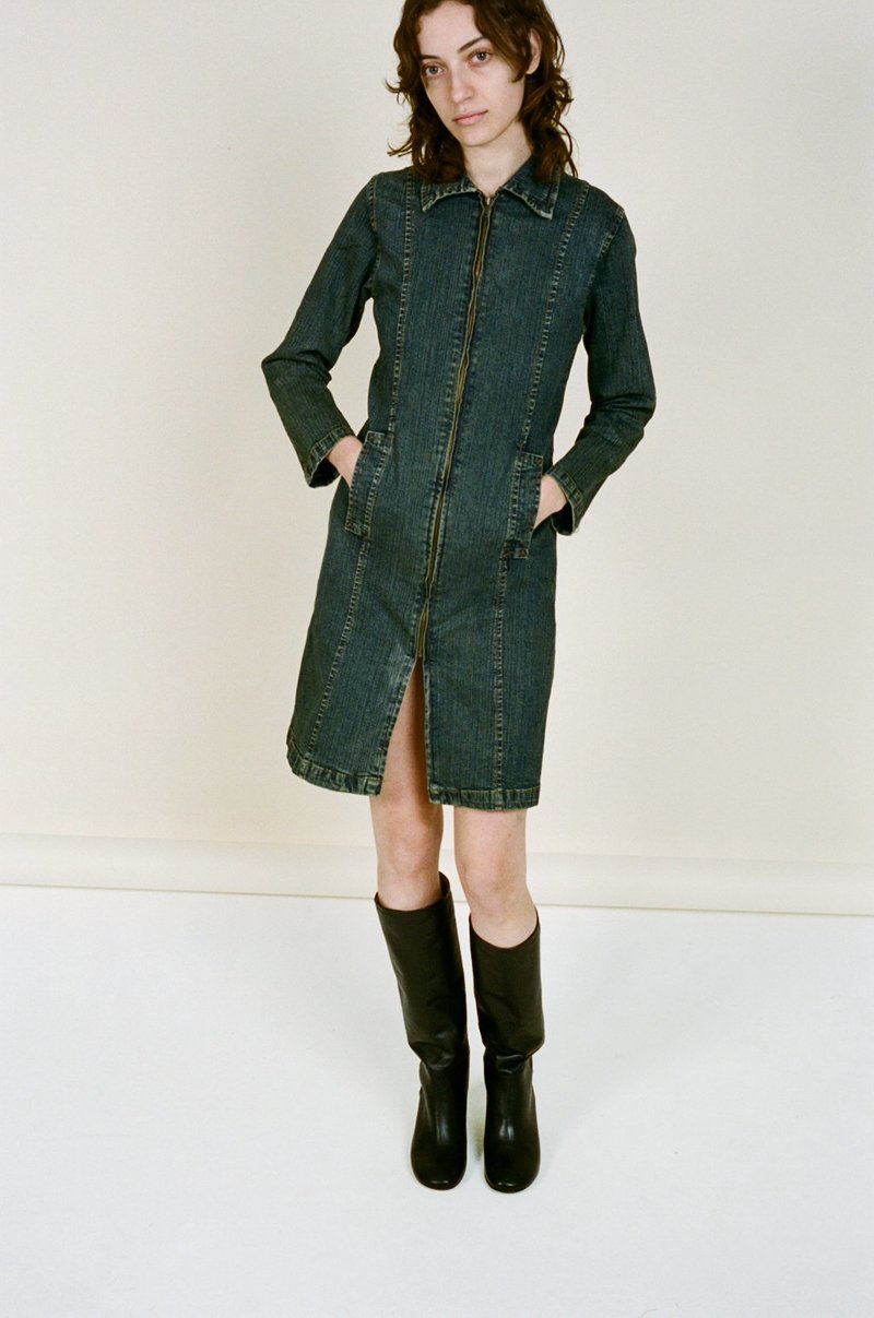 Denim Shirt Dress - Blue Denim