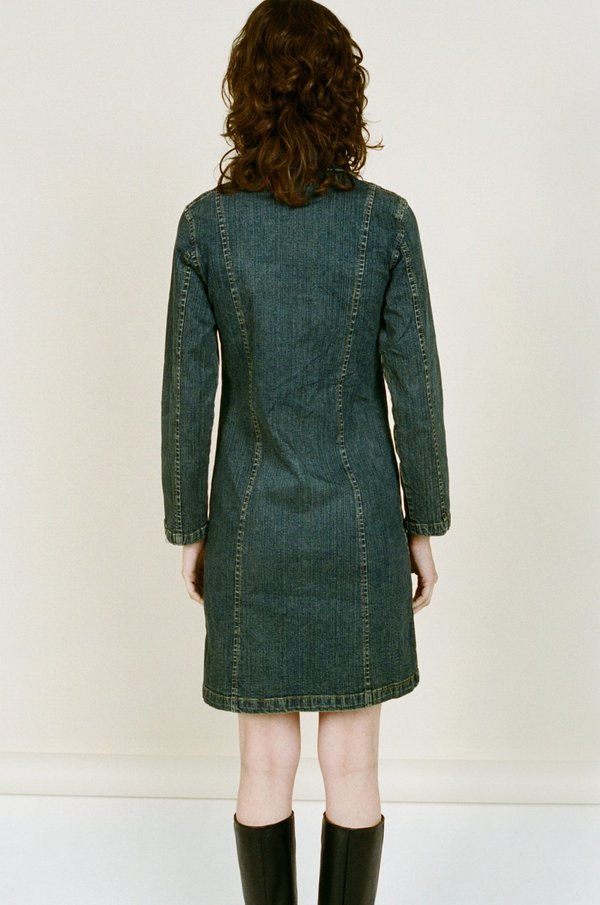 Denim Shirt Dress - Blue Denim
