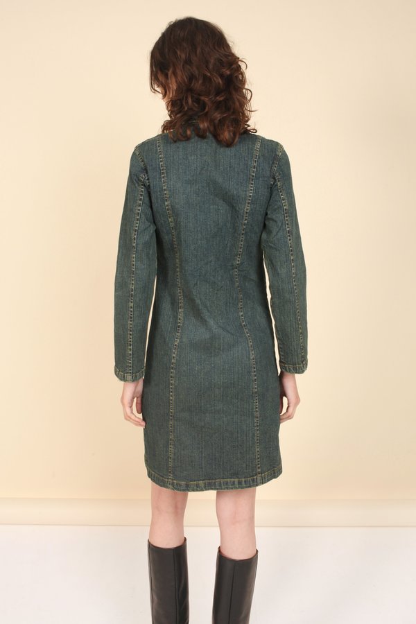 Denim Shirt Dress - Blue Denim