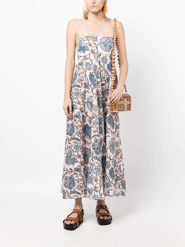 zimmermann vitali printed linen maxi dress Zimmermann Vitali Midi Dress - Floral Multi