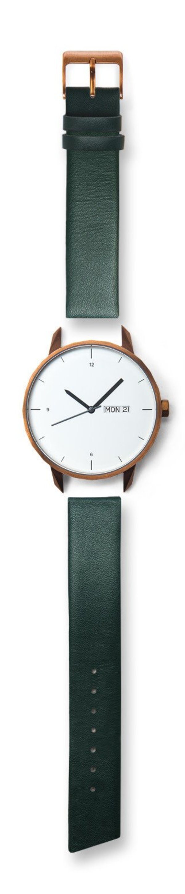 Tinker Watches 42mm Copper Watch Green Strap Tinker Watches 42mm Copper Watch Green Strap