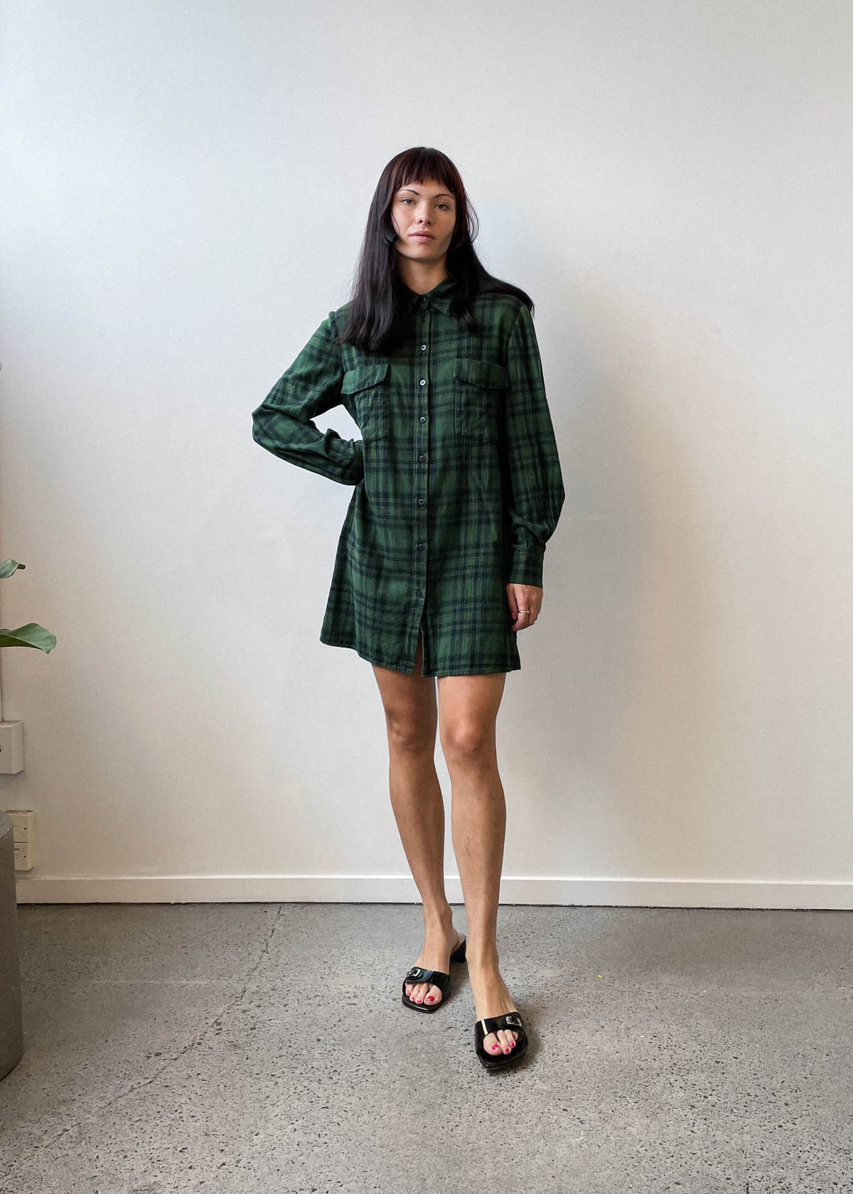 Penny Sage Sissi Dress - Green Tartan | Garmentory