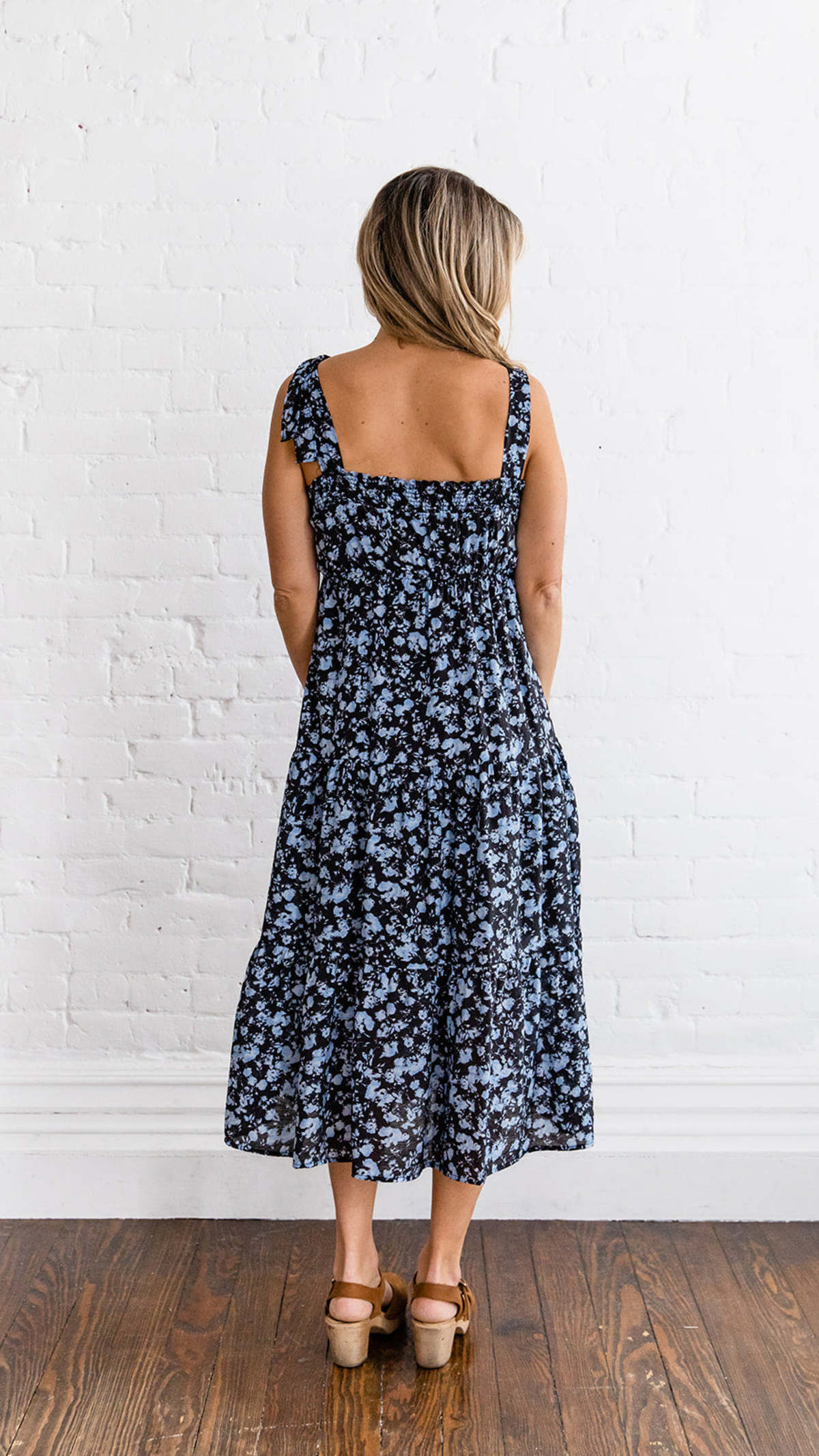 Blu Pepper Tiered Midi Dress - Blue Floral | Garmentory