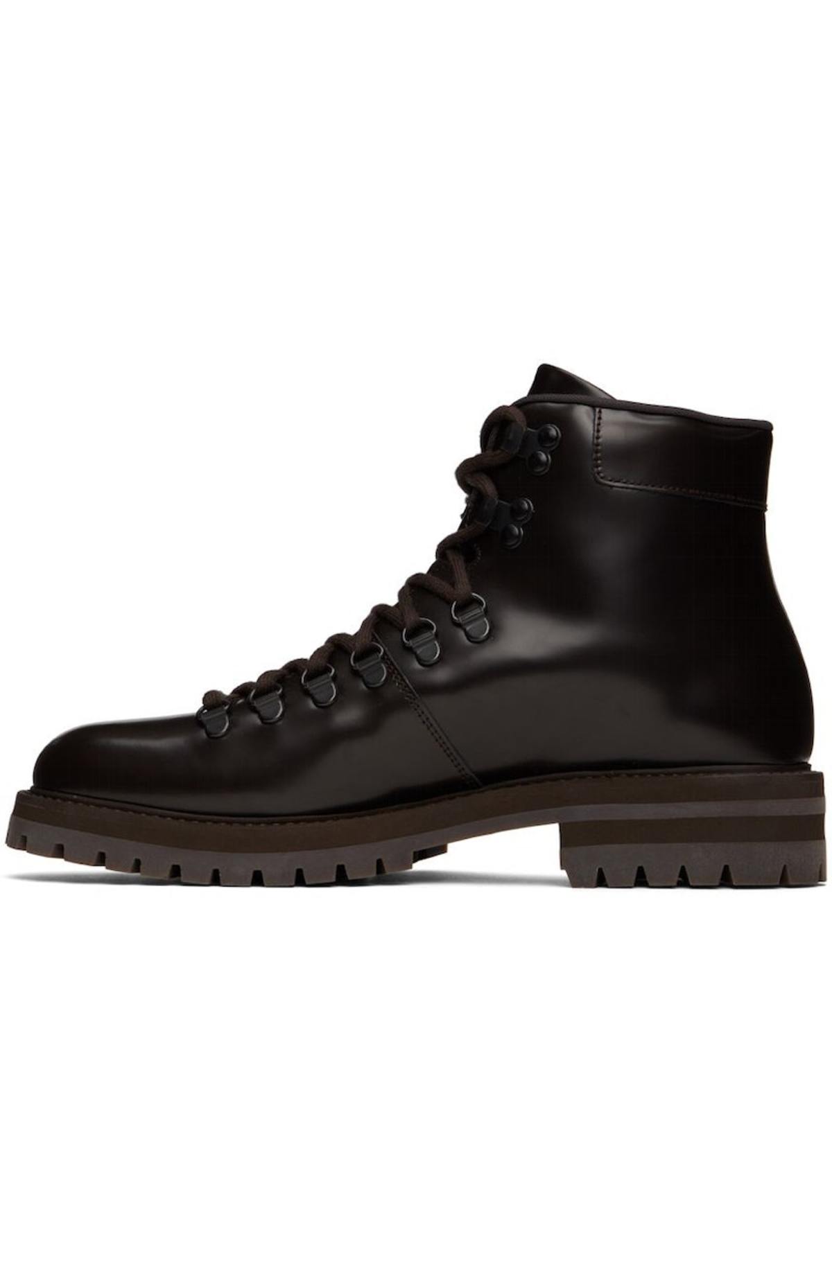 Common Projects Leather Hiking Boots - Brown | Garmentory