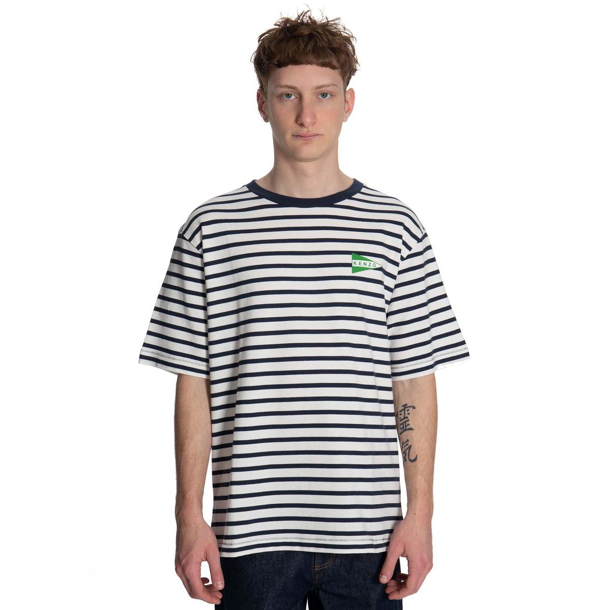 Kenzo Nautical Striped Oversized T-shirt - blue | Garmentory