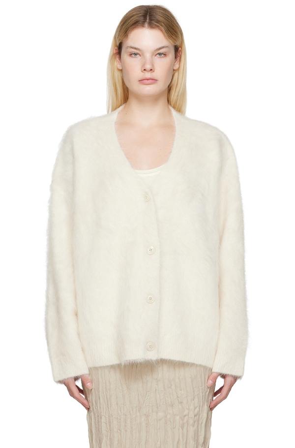 Totême Biella Cardigan Off-White on Garmentory