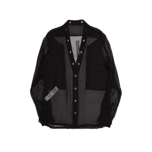 Rick Owens Larry Fogpocket Shirt - Black | Garmentory