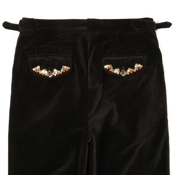 BODE BEADED GARDEN VINE TROUSERS - BLACK/MULTI | Garmentory