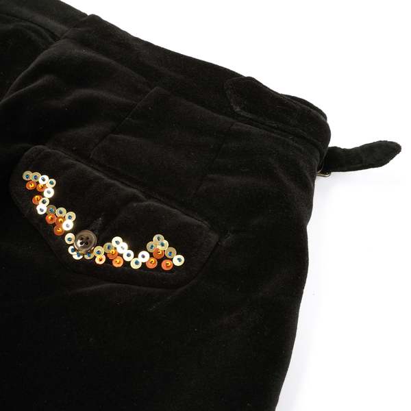BODE BEADED GARDEN VINE TROUSERS - BLACK/MULTI | Garmentory