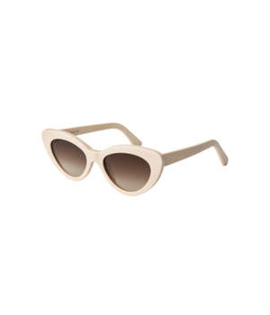 Illesteva Pamela Sunglasses - Cream/Brown Flat Gradient  display picture 3