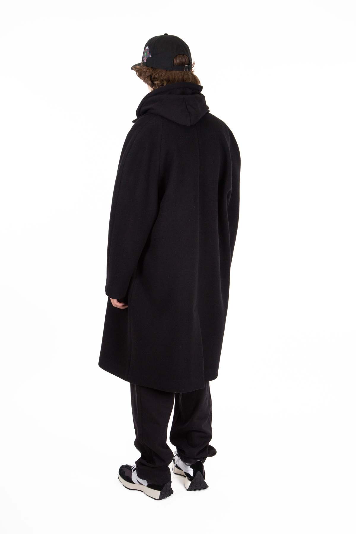 FOUR HORSEMEN Archive Long Wool Coat - Black - Image 3 of 7