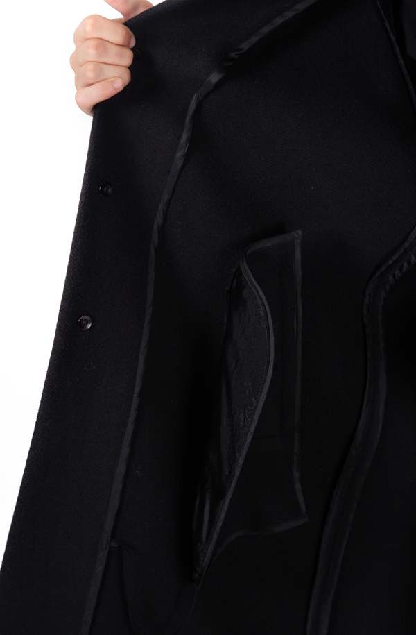 FOUR HORSEMEN Archive Long Wool Coat - Black