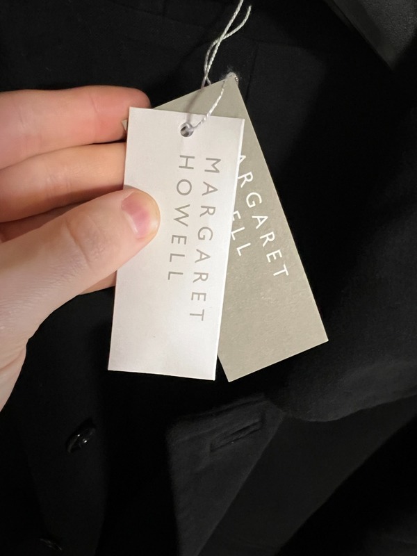 Margaret Howell Patch Pocket Moleskin City Coat - Black