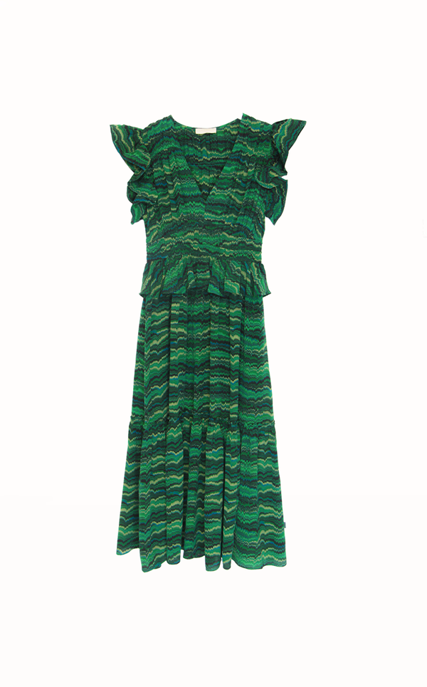 Ulla Johnson Bendetta Marble Dress - Peacock | Garmentory Ulla Johnson Bendetta Marble Dress - Peacock | Garmentory
