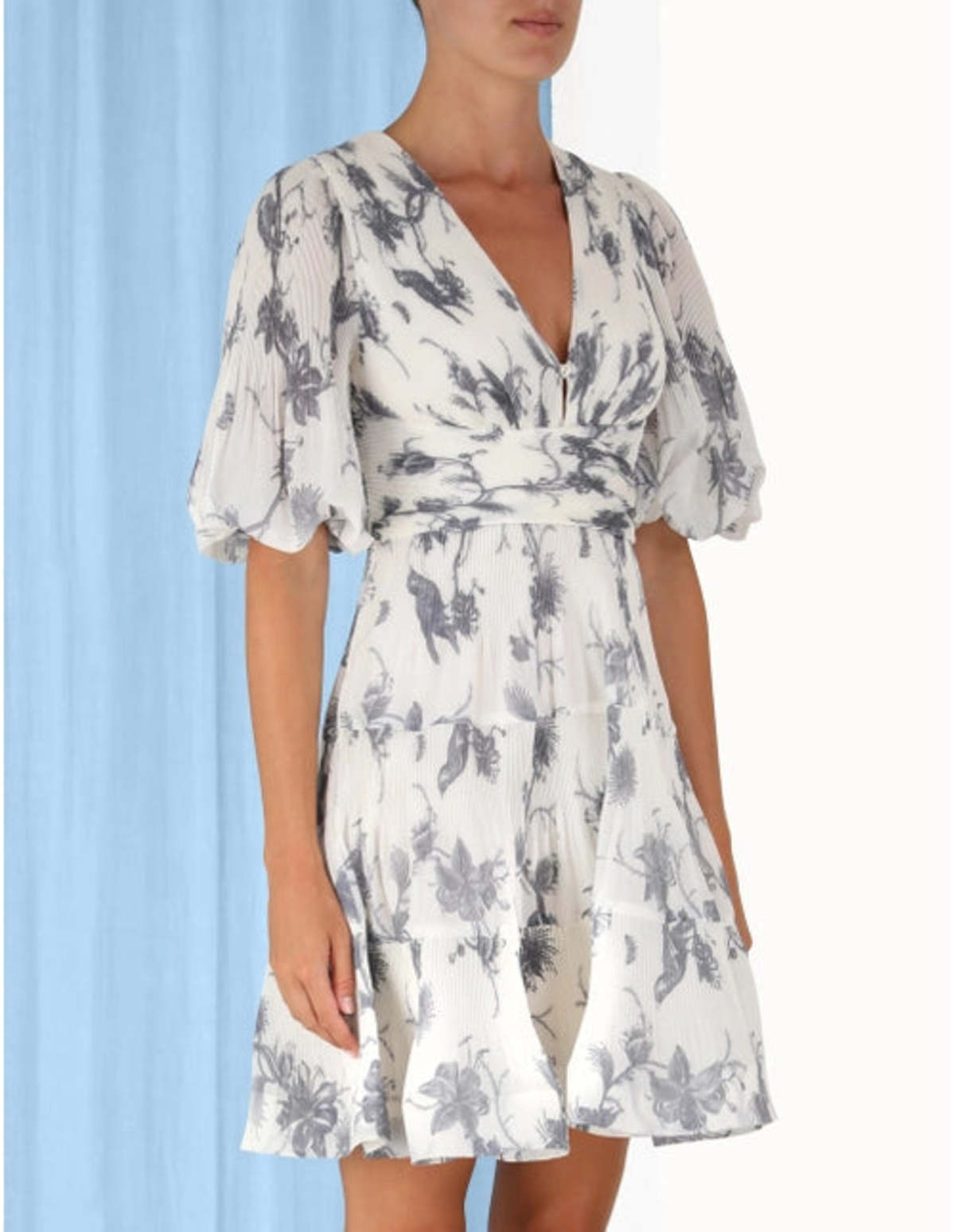 knee length dresses for ladies Leonora Linen Mini Dress – SEROYA main image 0