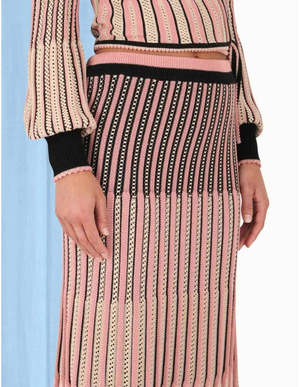 hot pink off the shoulder long sleeve dress Off-the-Shoulder High Low Pink Long Sleeves Lace Prom Dress PG496 US6 / Pink main image 1