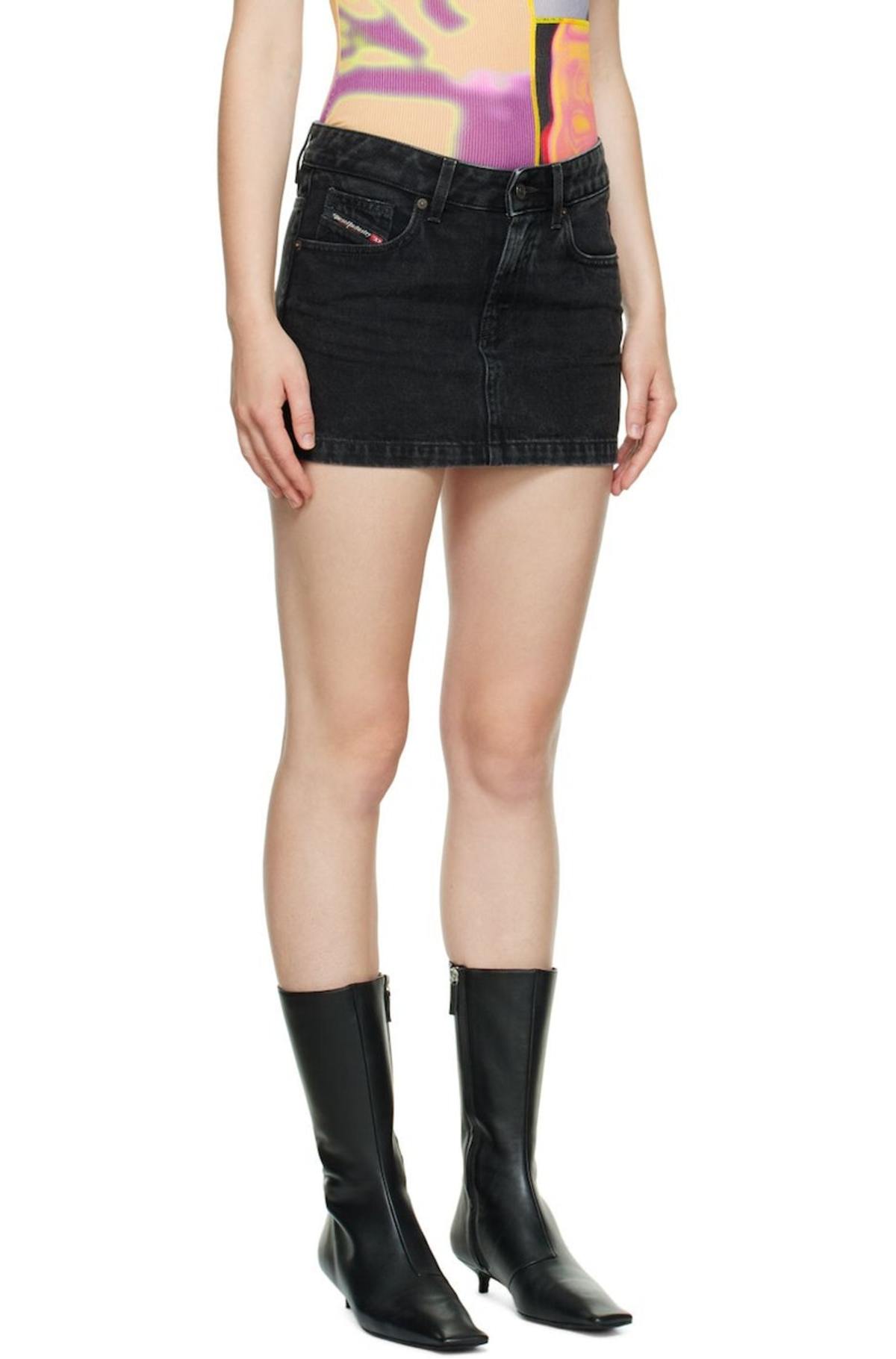 Diesel De-Ron Mini Skirt - Black | Garmentory