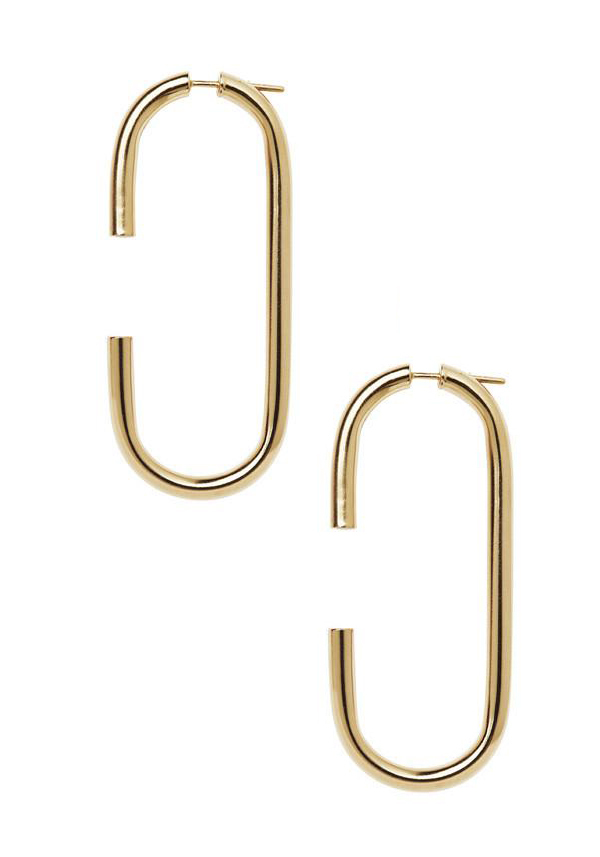 Maria Black Brushed Vertical Earring - Brushed Gold Maria Black Brushed Vertical Earring - Brushed Gold