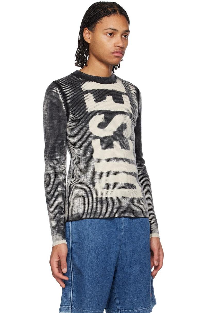 Diesel K-Atullus-Round Sweater - Black | Garmentory