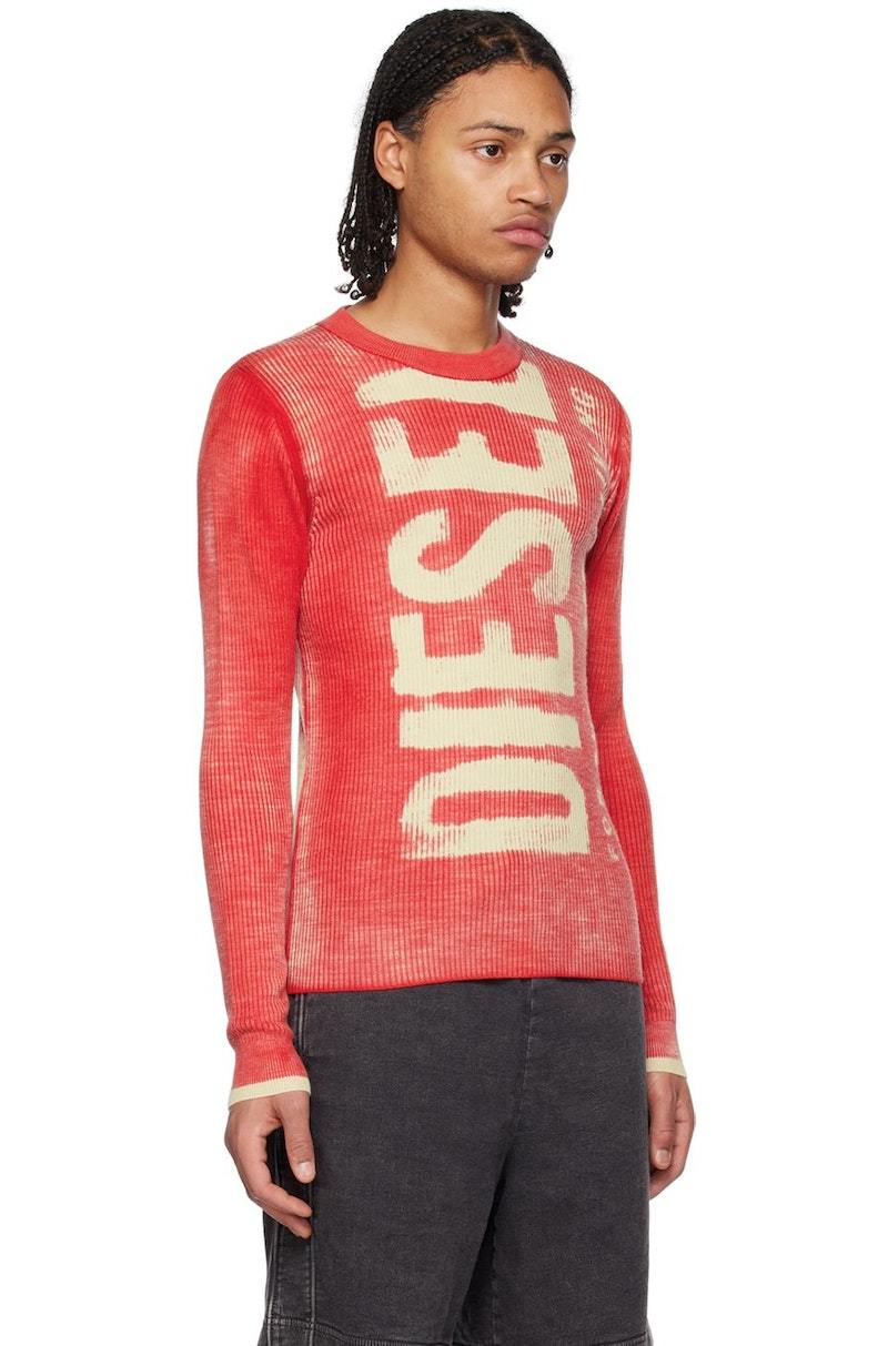 Diesel K Atullus Round Sweater - Red | Garmentory