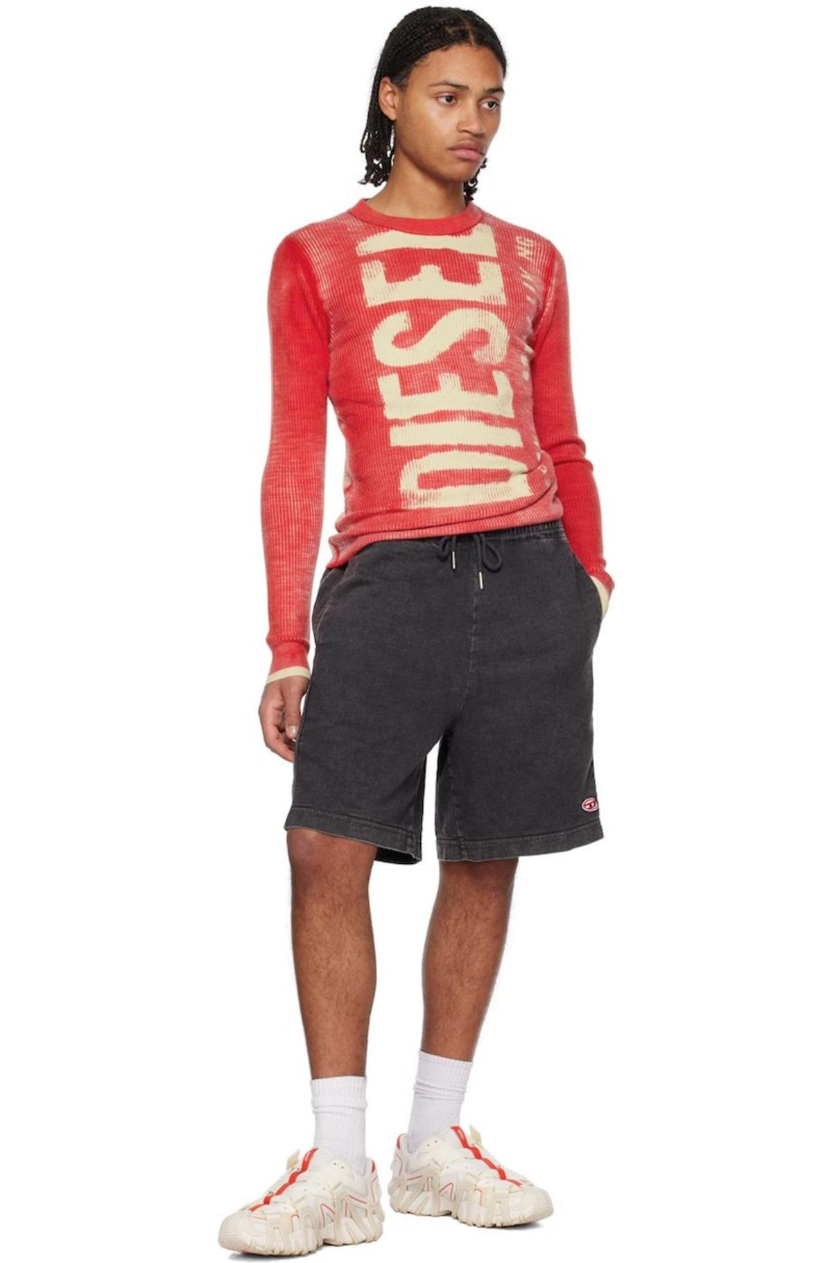 Diesel K Atullus Round Sweater - Red | Garmentory