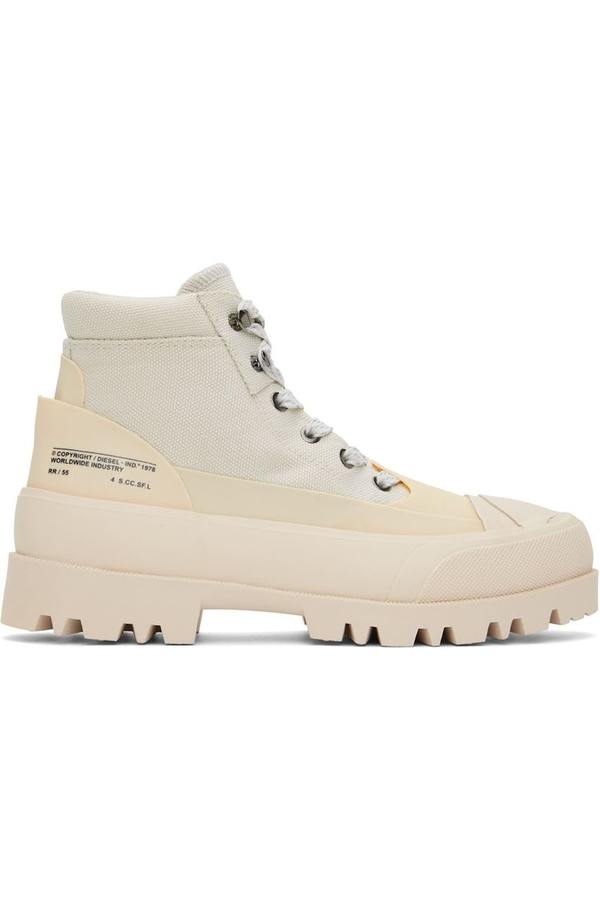 Diesel D Hiko BT X Boots - Off-White | Garmentory
