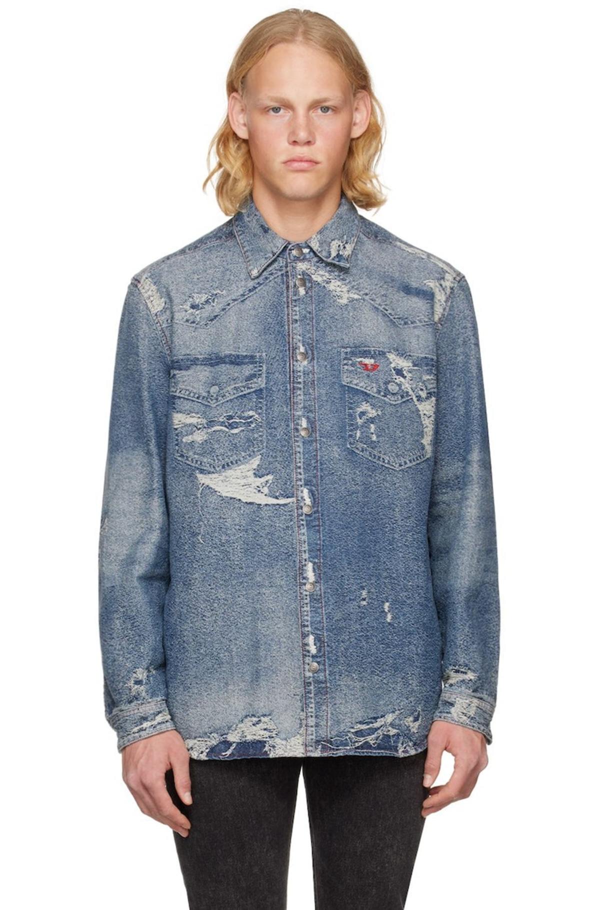 Diesel D Simply Over Denim Shirt - Blue | Garmentory