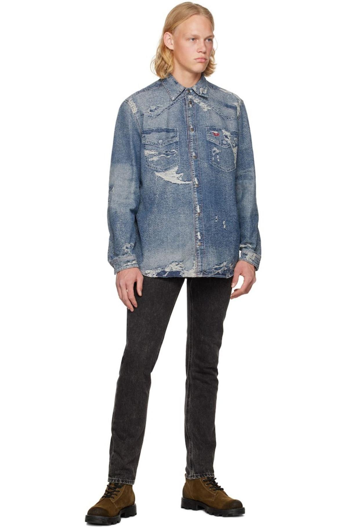 Diesel D Simply Over Denim Shirt - Blue | Garmentory