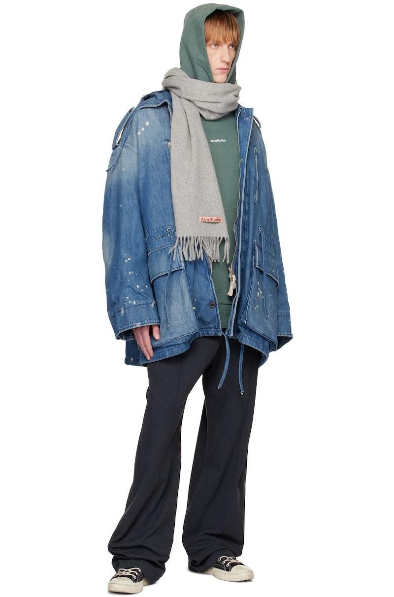 Acne Studios Printed Hoodie - Green | Garmentory