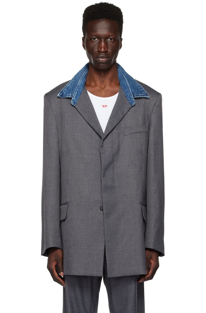 Diesel J Abbas Blazer - Gray | Garmentory