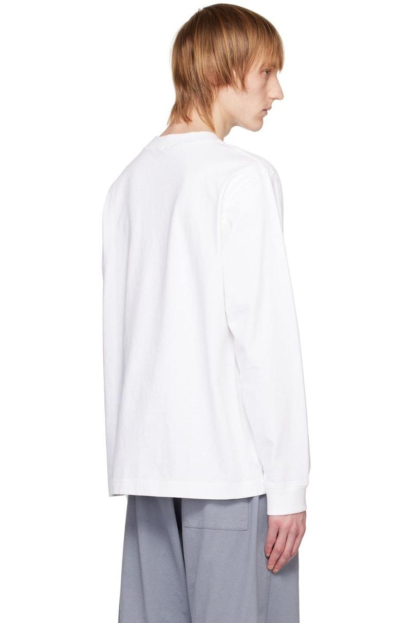 Acne Studios Printed Long Sleeve T-Shirt - White | Garmentory