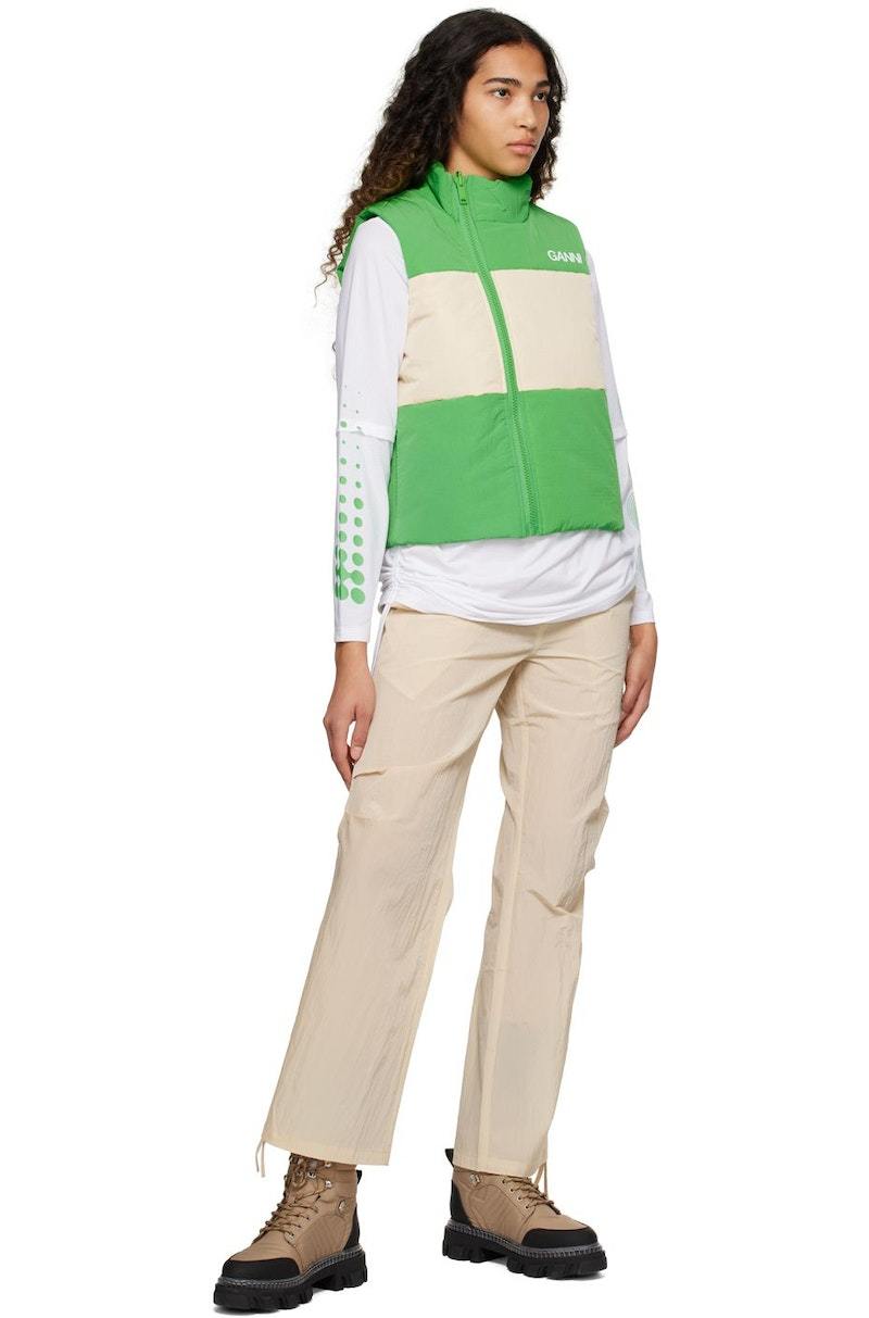 GANNI Light Tech Reversible Vest Classic Green Garmentory
