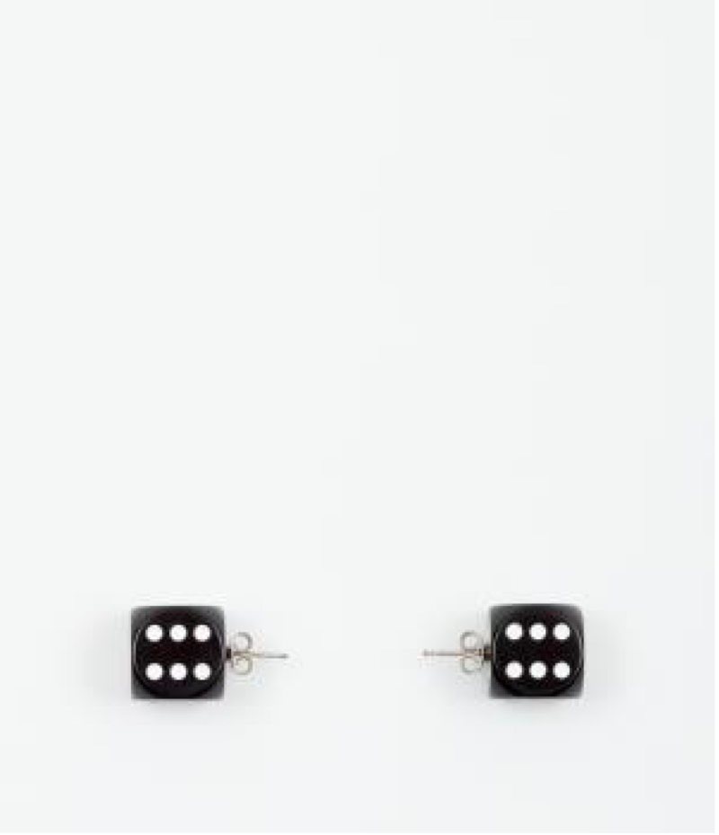 MM6 Maison Margiela Dice Earrings - Black | Garmentory