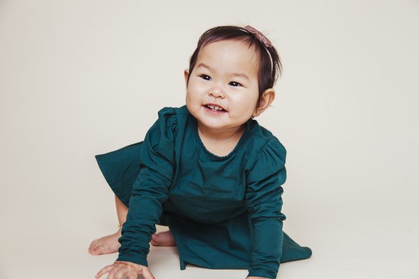 Kids Telegraph Ave Keyhole Dress - Emerald Kids Telegraph Ave Keyhole Dress - Emerald