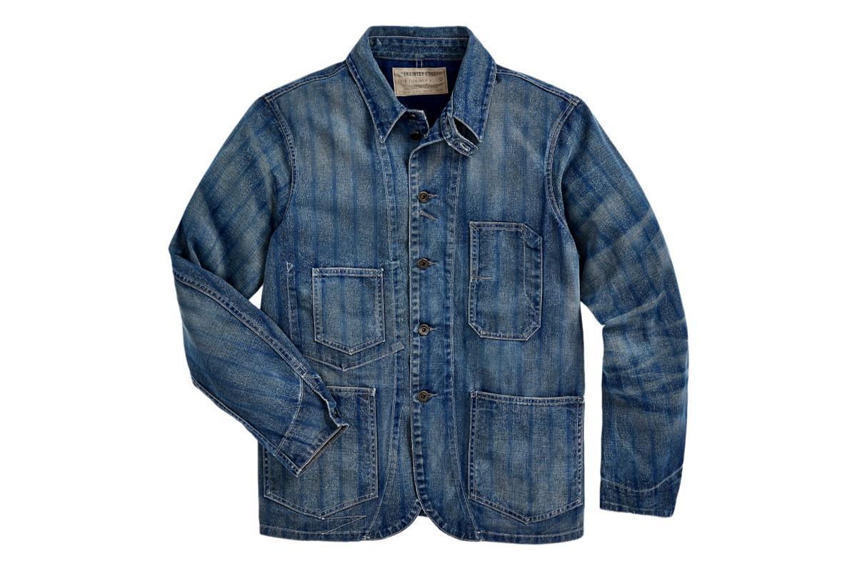 Engineer RRL Denim Jacket Indigo Wash - | Lauren Ralph Blue Coat
