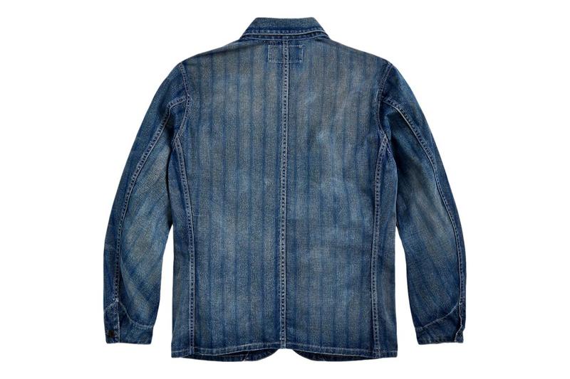 RRL Twill Engineer Coat - Faded Indigo Stripe | Garmentory