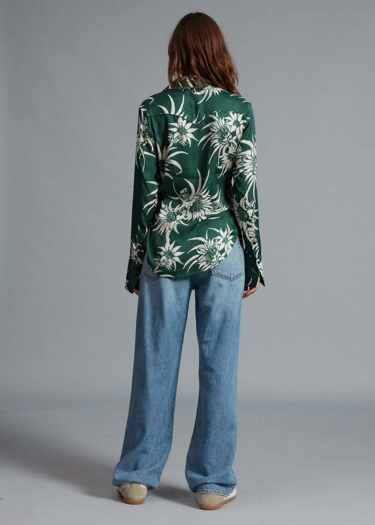 Rag & Bone Cleo Shirt - Green Multi Floral - Image 2 of 2