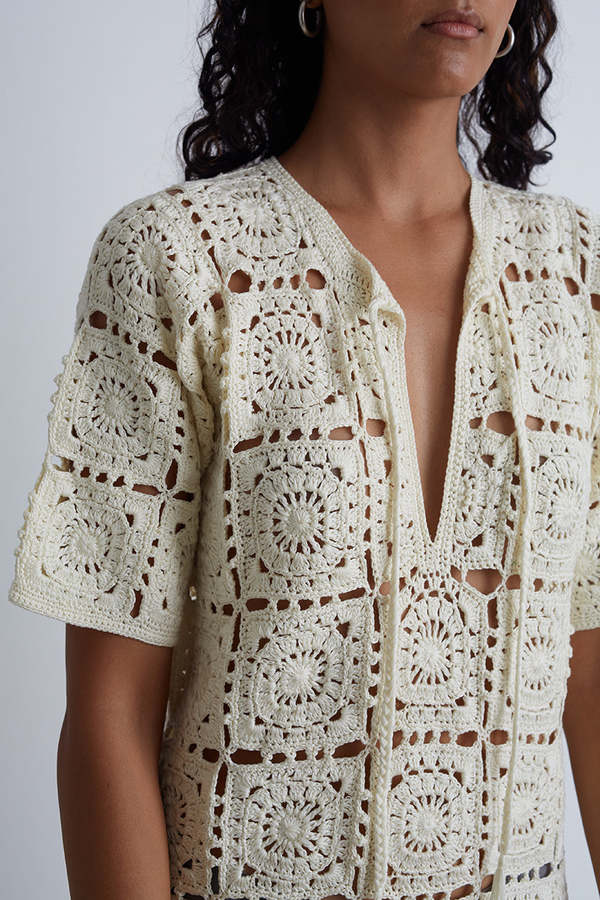 knee length dresses for ladies Cream Paisley Alchemy Tunic Dress main image 1