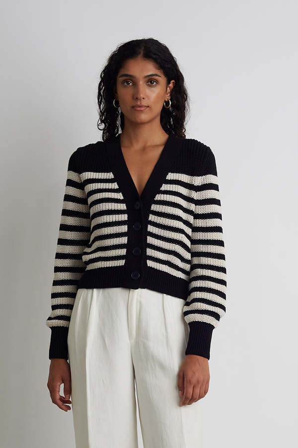 Eleven Six Isla Cardi - Navy/White Stripe