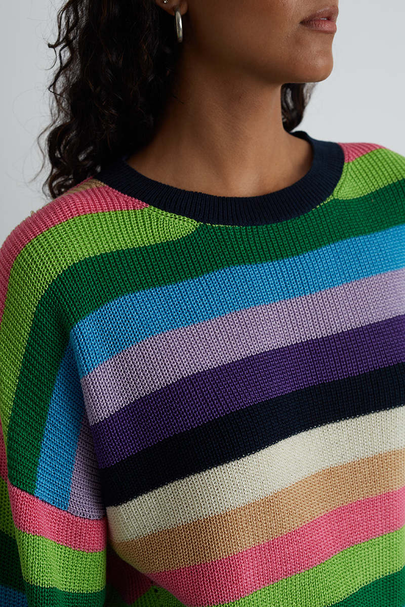 Layla – Colorful Sweater with V-Neck main image 1
