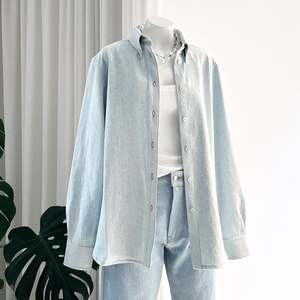 Studio Nicholson Bissett Denim Shirt - Ice Blue | Garmentory