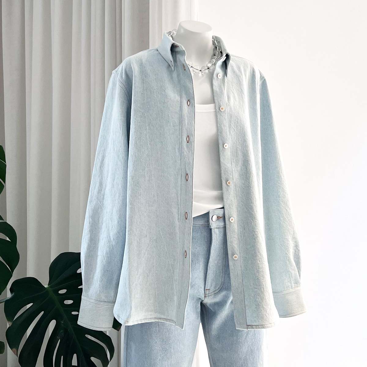 STUDIO NICHOLSON ICE BLUE ローパッチポケットシャツ M STUDIO NICHOLSON スタジオニコルソン】 CLASSIC BUTTON DOWN