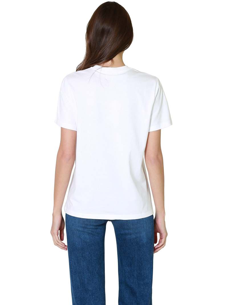 Ganni Jersey Smiley Relaxed T-Shirt - Bright White | Garmentory
