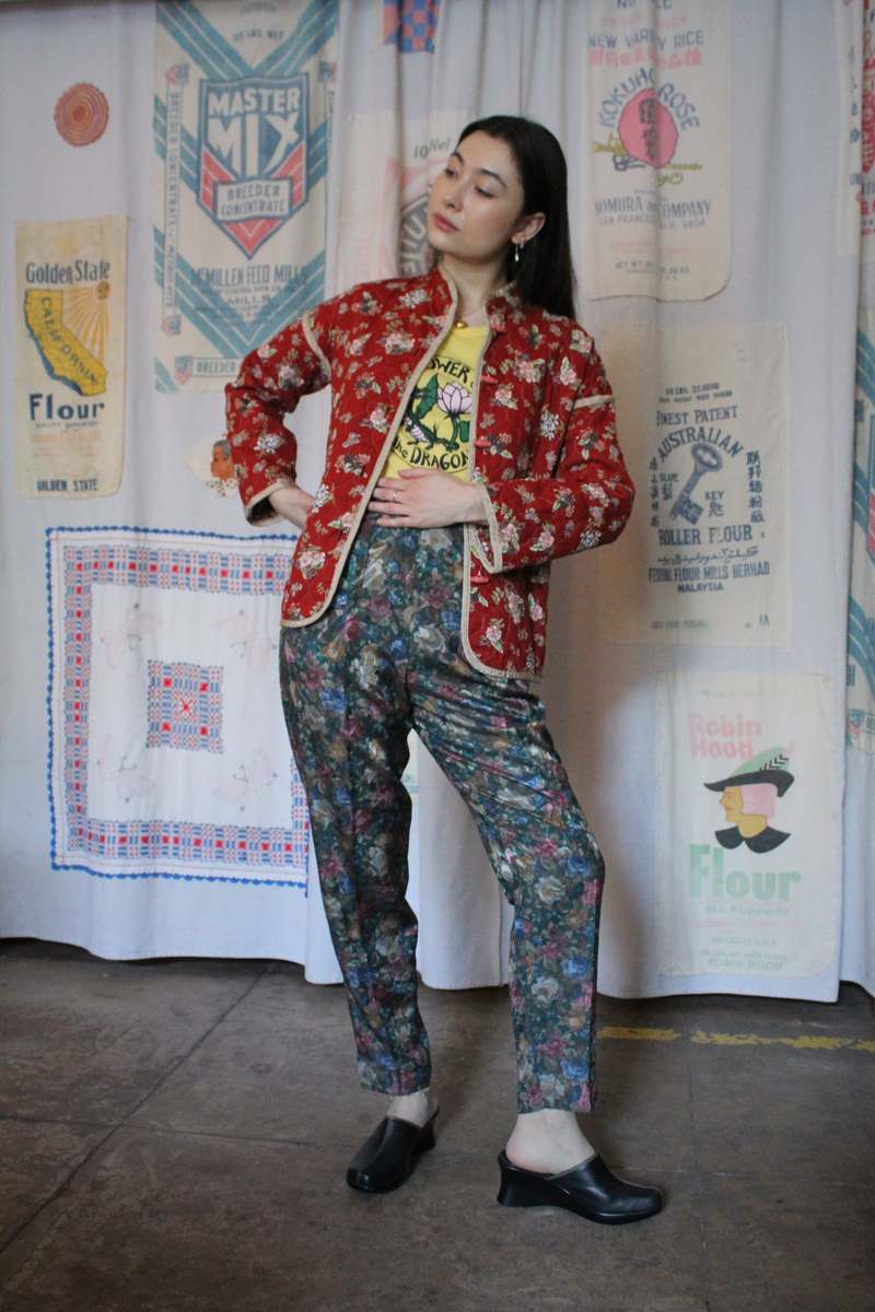 ジャケット・アウター 70's-80's flower jacquard jacket 70´s-80´s flower jacquard jacket
