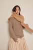 amente Wool High Neck Sweater Cardigan - Brown - Thumbnail 1