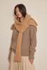 amente Wool High Neck Sweater Cardigan - Brown - Thumbnail 4