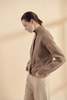 amente Wool High Neck Sweater Cardigan - Brown - Thumbnail 5